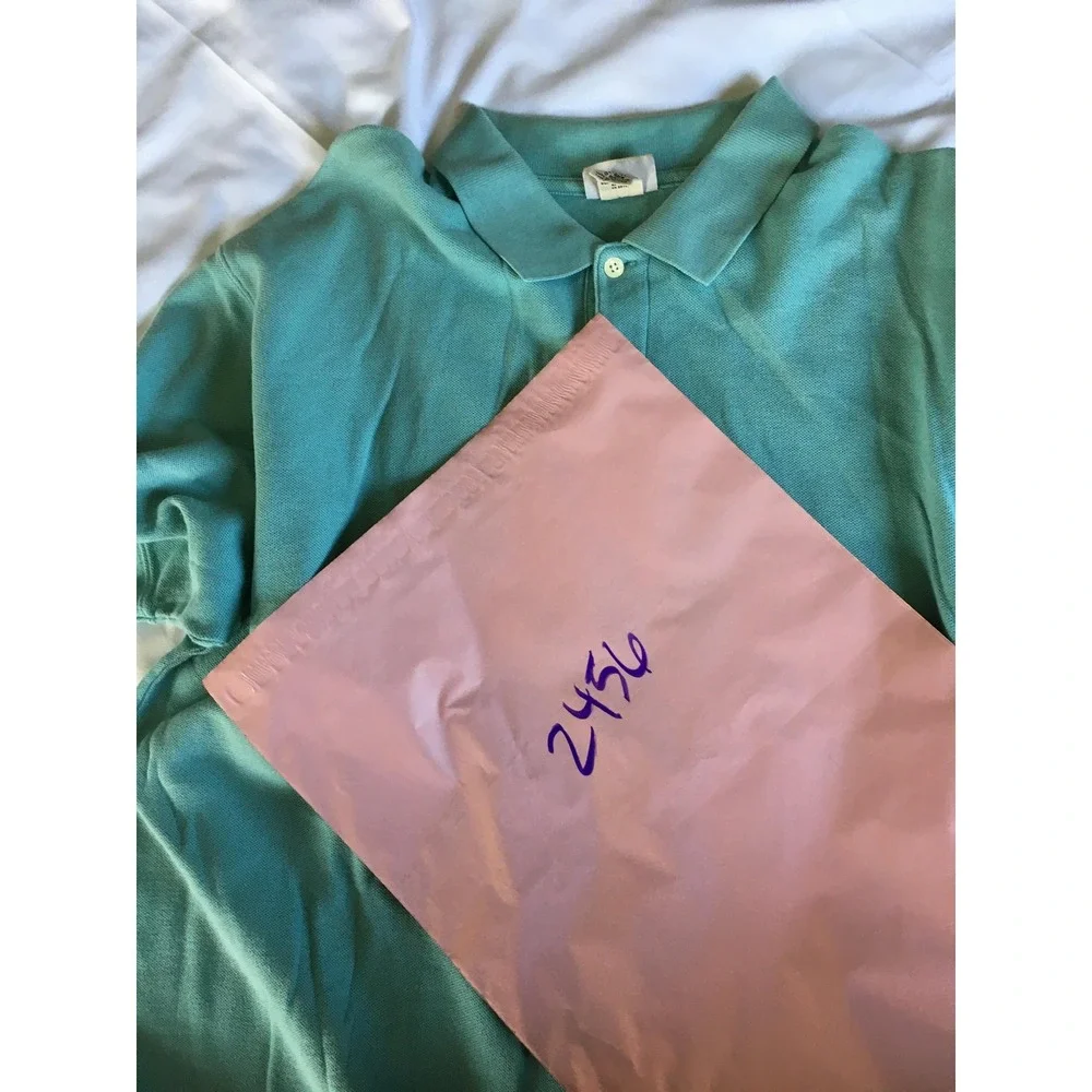 LL Bean Polo Shirt Mens Large Teal Green Pique Knit‎ Short Sleeve Golf Classic - Picture 12 of 12